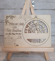 Limited Quantity Post Card Christmas Ornament Town