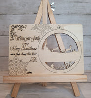 Limited Quantity Post Card Christmas Ornament Santa