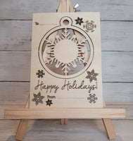 Limited Quantity Post Card Christmas Ornament Snowflake