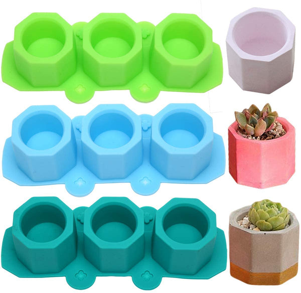 Silicone Small Octagon Pot Molds